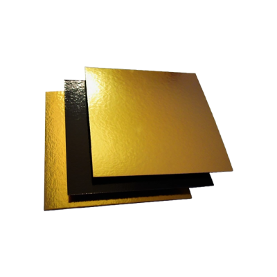 CARRE CARTON OR/NOIR  22 LA PIECE.