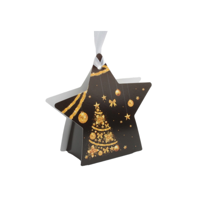 BALLOTIN ETOILE MARRON SAPIN OR.