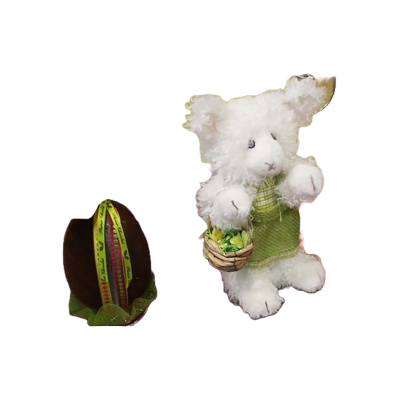 MOUTON DECO VERT ET JAUNE PT 30CMS