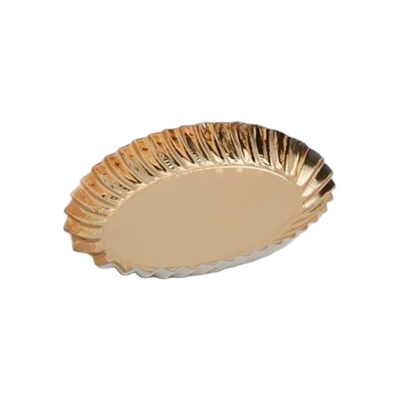 ASSIETTE OVALE OR 88X52 PAQ 100