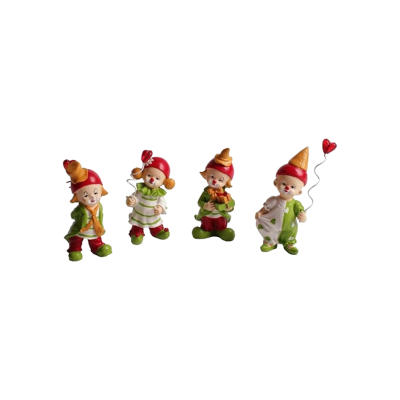 CLOWN ROUGE/VERT DEBOUT  8CMS