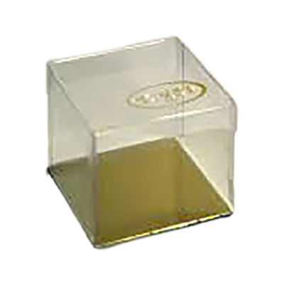 CUBE TRANSP 85X85X85+FOND OR GM ETNA.