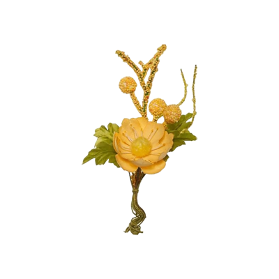 PIQUET ANEMONE  JAUNE D4.5HT 11CMS PIECE