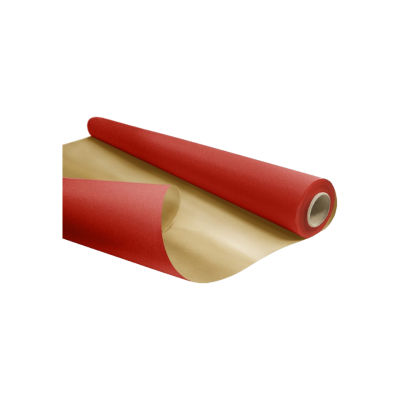 PAPIER CADEAU KRAFT DUO METAL ROUGE/OR