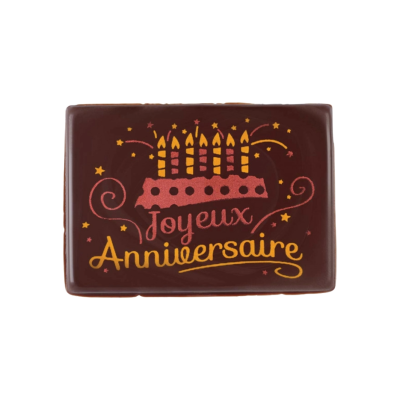 PLAQUE CHOCO ANNIVERSAIRE A GRATTER X48