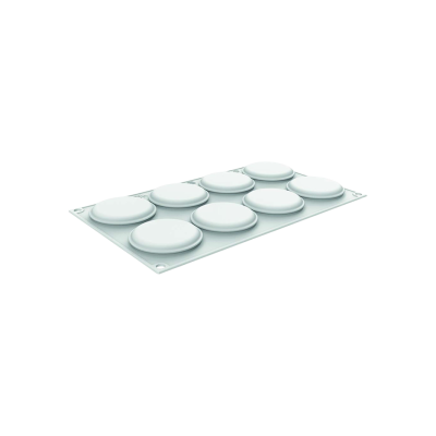 MOULE SILICONE 8 RONDS PLATS