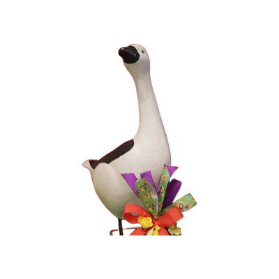 OIE BLANCHE ET GRISE  60CMS