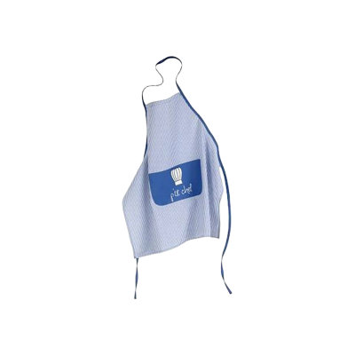 TABLIER MINI+ TOQUE ENFANT  RAYE BLEU